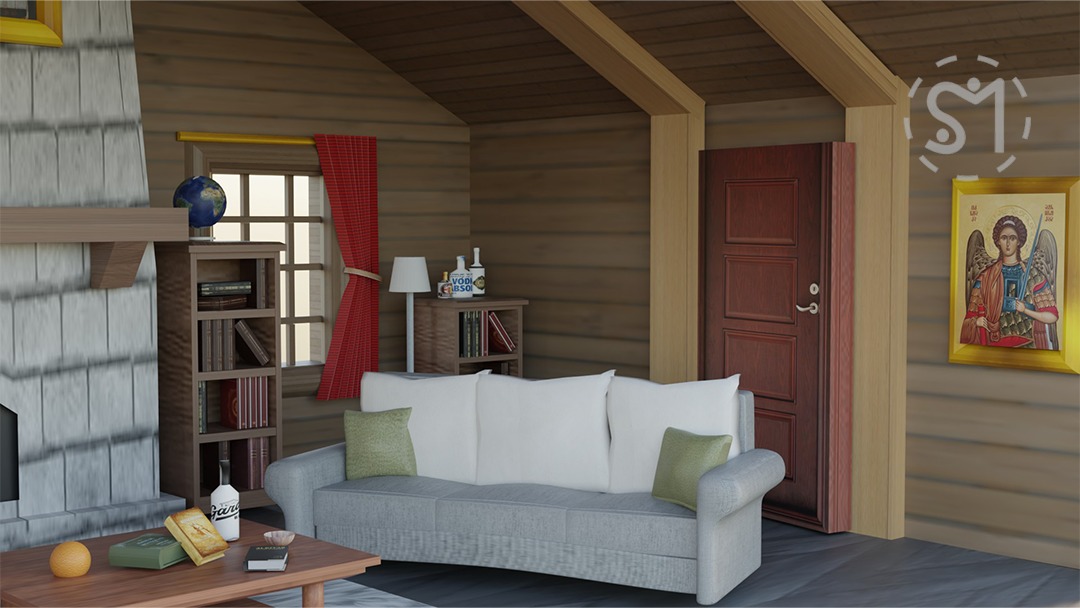 Rustic Cabin — Corner View