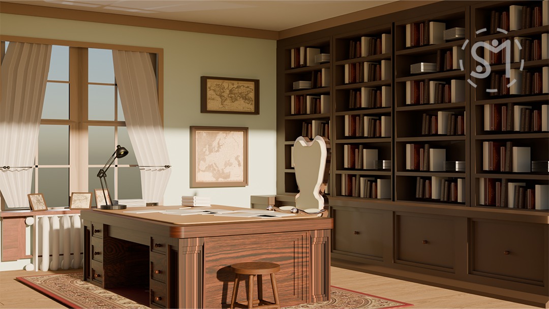 The Scholar's Study — Side View